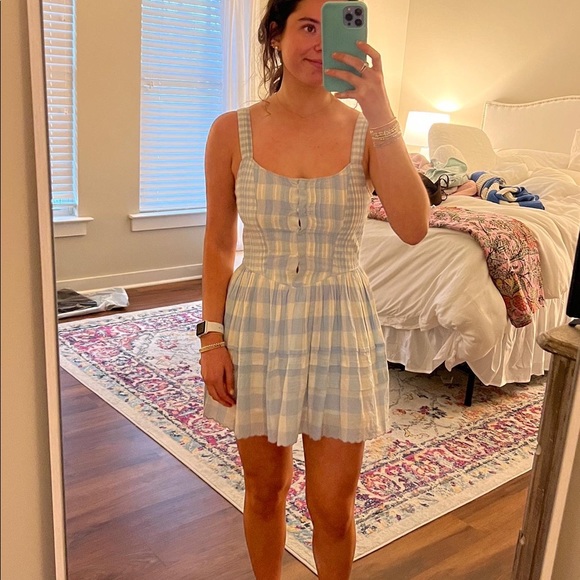 LSF blue gingham dress! Worn only once! - Picture 2 of 4